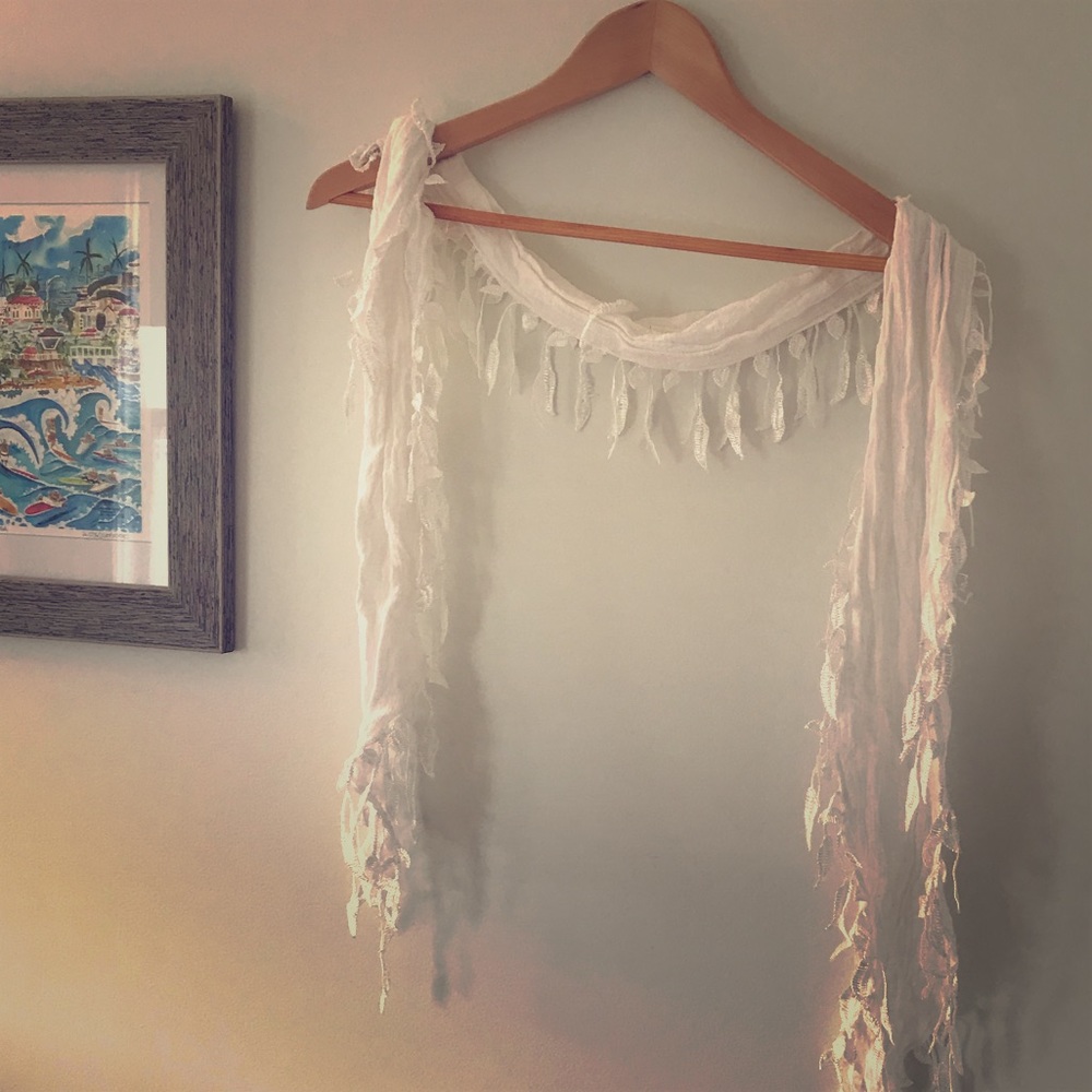 Feminine White Scarf